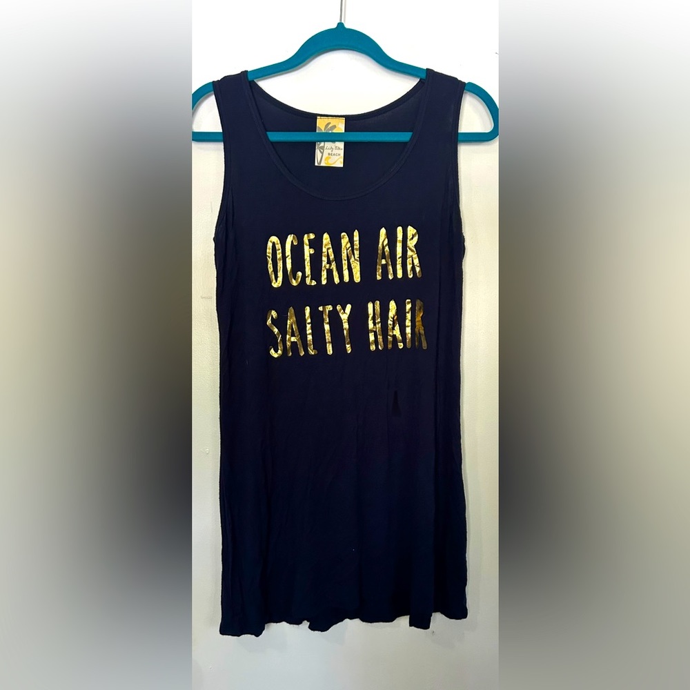 Navy beach coverup
